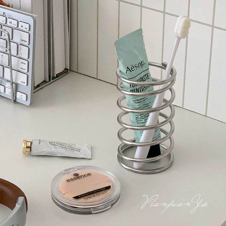 Bathroom Home Improvement - Stainless Steel Toothbrush Holder Metal Bathroom
