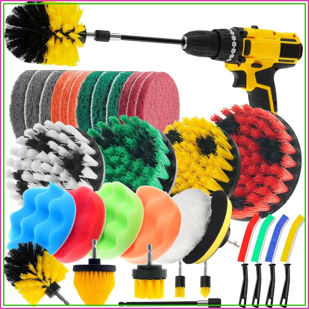 Home Bathroom Images - 32-Piece Drill Brush Cleaning Kit for