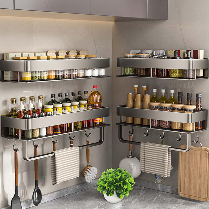 Home Kitchen Bathroom Marketing - Aluminum Kitchen Rack Kitchen Shelf Toilet