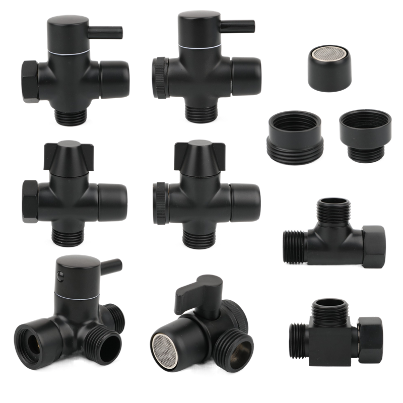 Home Kitchen Bathroom Marketing - Black Brass Shower Arm Adapter G1/2’’
