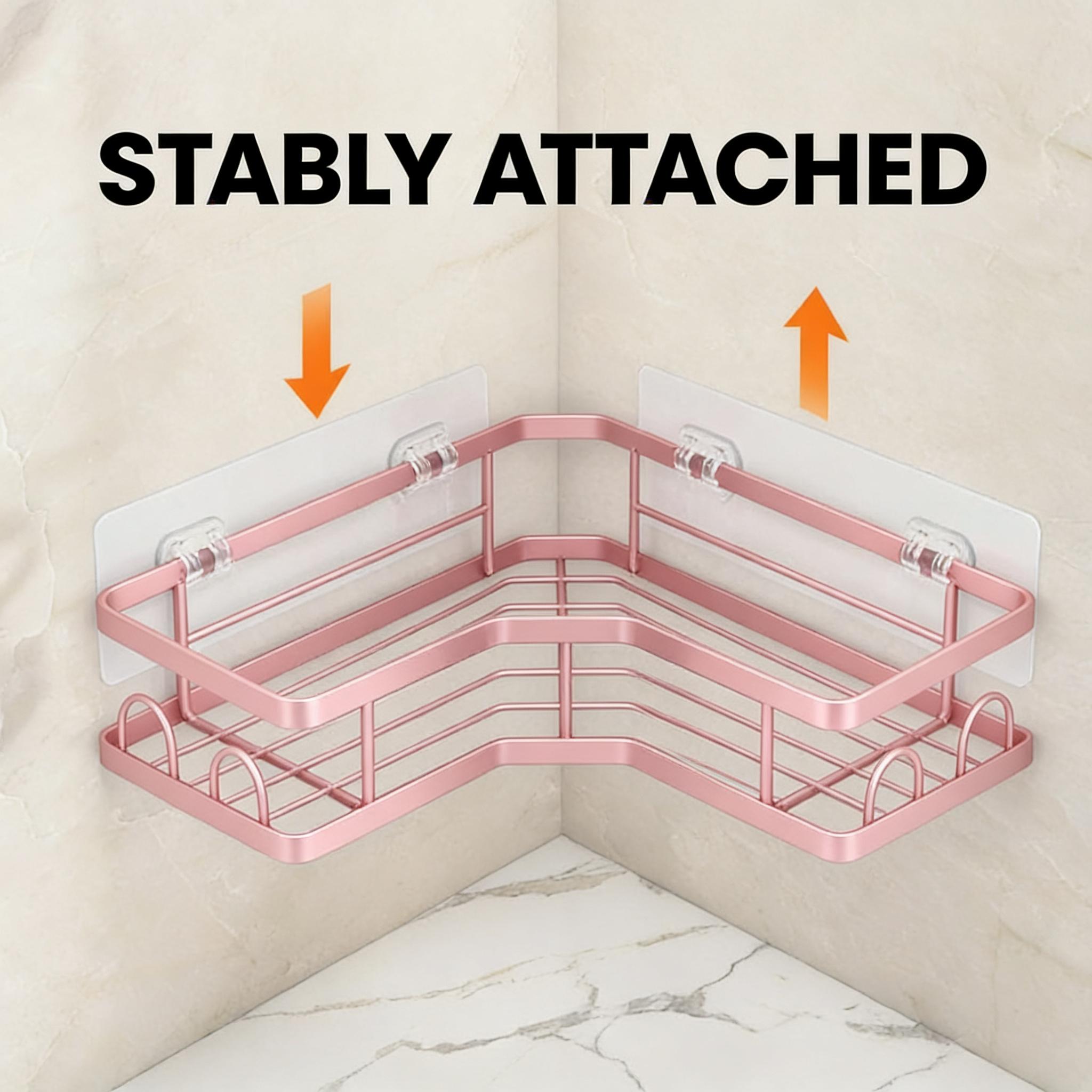 5Pcs Minimalist Pink Shower Or - Home Essentials Bathroom Rack 评论和价格