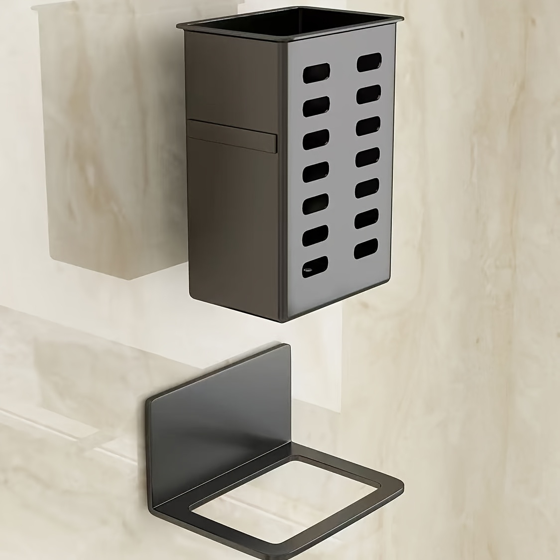 1/2 piece set of plastic wall- - Home Essentials Bathroom Rack 评论和价格