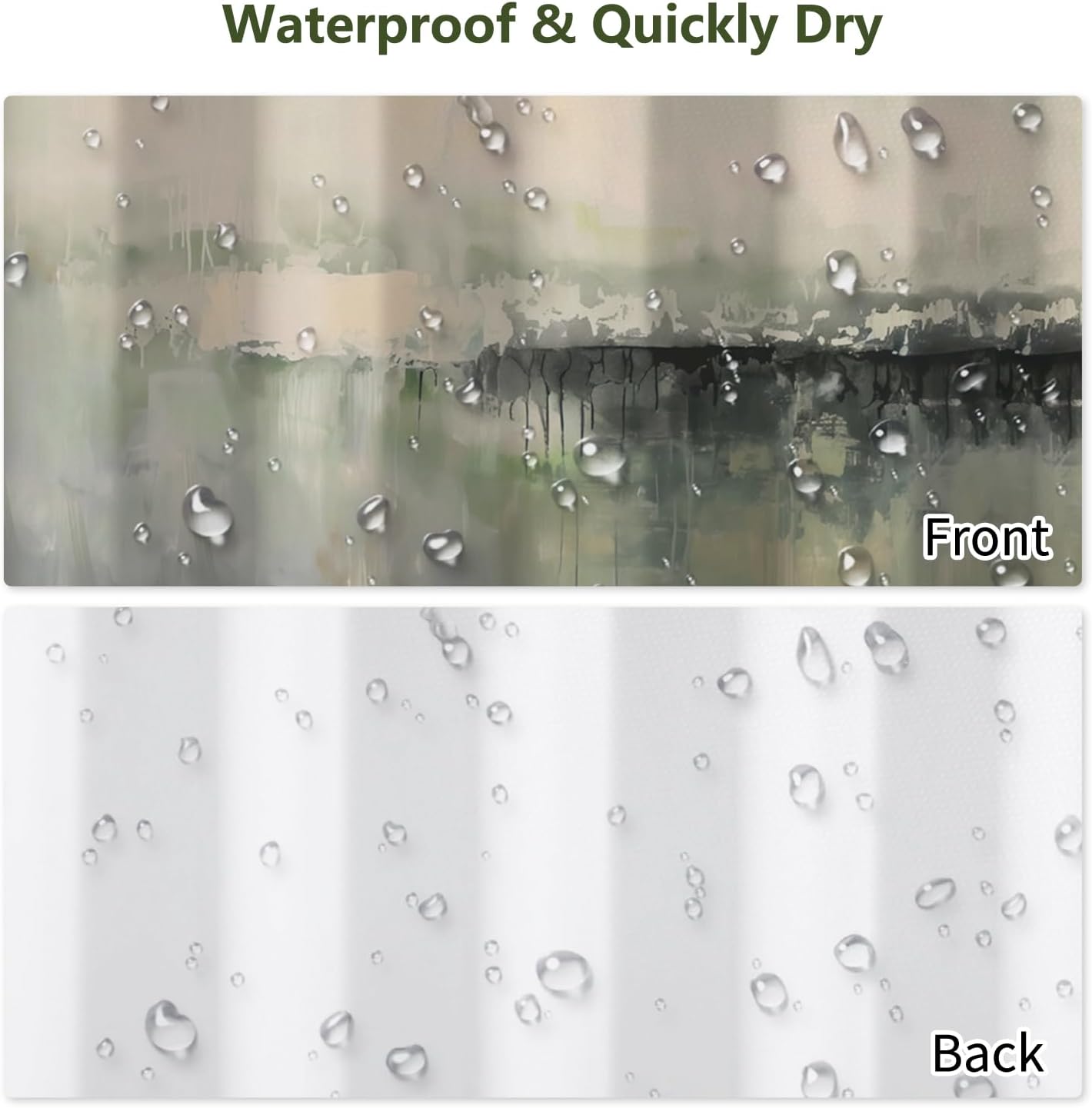 Waterproof Abstract Watercolor - Home Bathroom Spa Ideas 评论和价格