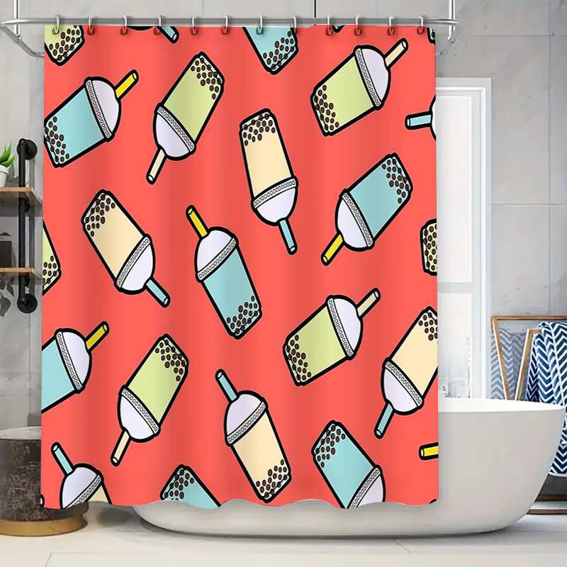 Unique Bubble Tea Shower Curta - Home Bathroom Decor Ideas 评论和价格