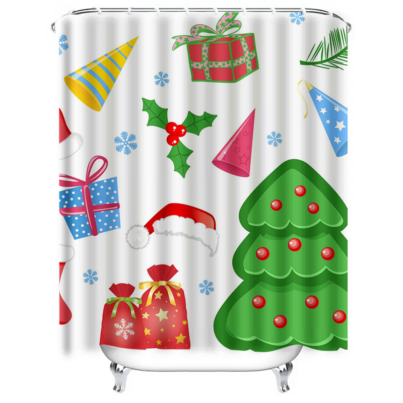 TU Shower Curtain Christmas Fo - Home Bathroom Decor Ideas 评论和价格