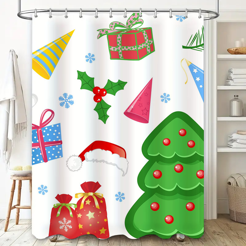 TU Shower Curtain Christmas Fo - Home Bathroom Decor Ideas 评论和价格