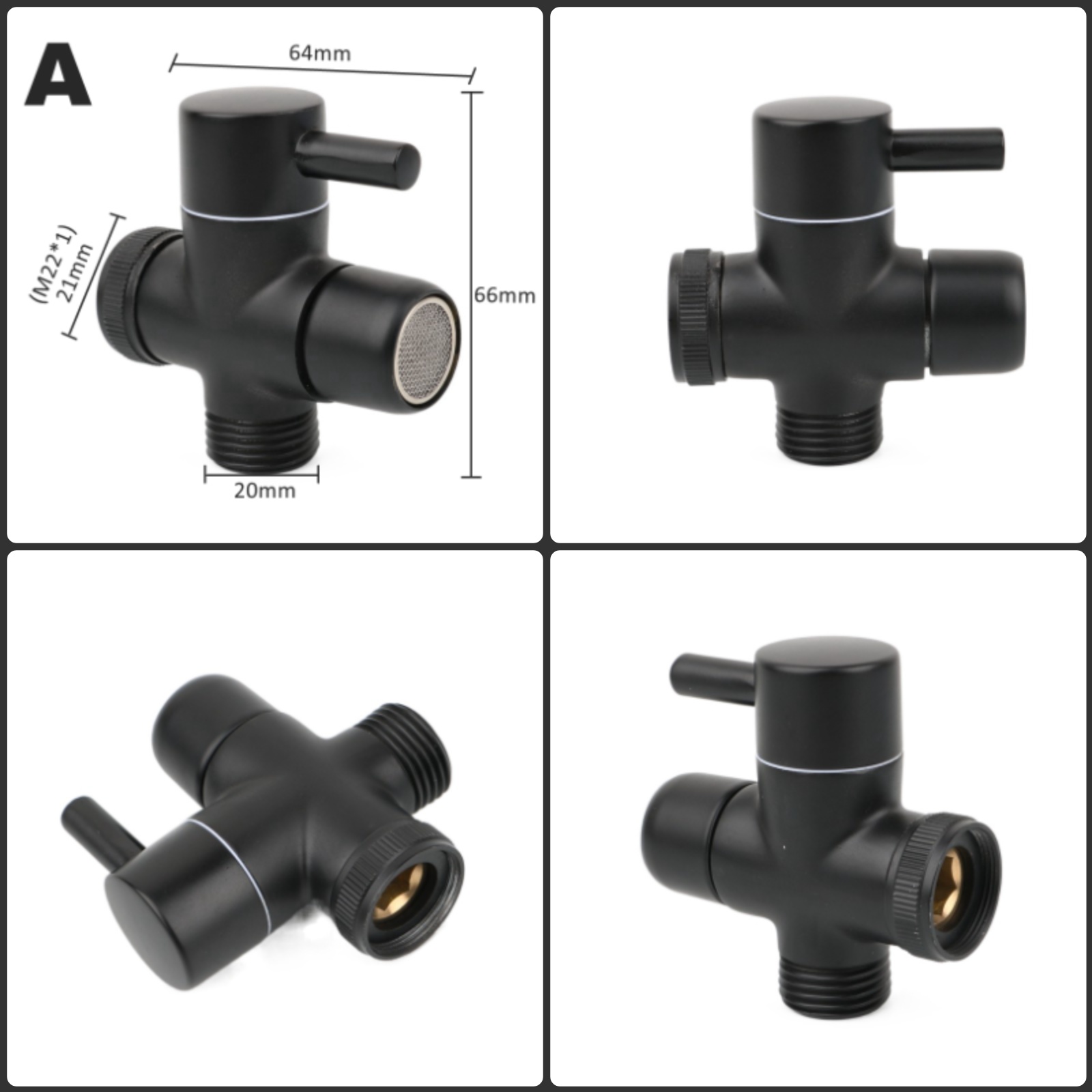 Black Brass Shower Arm Adapter - Home Kitchen Bathroom Marketing 评论和价格