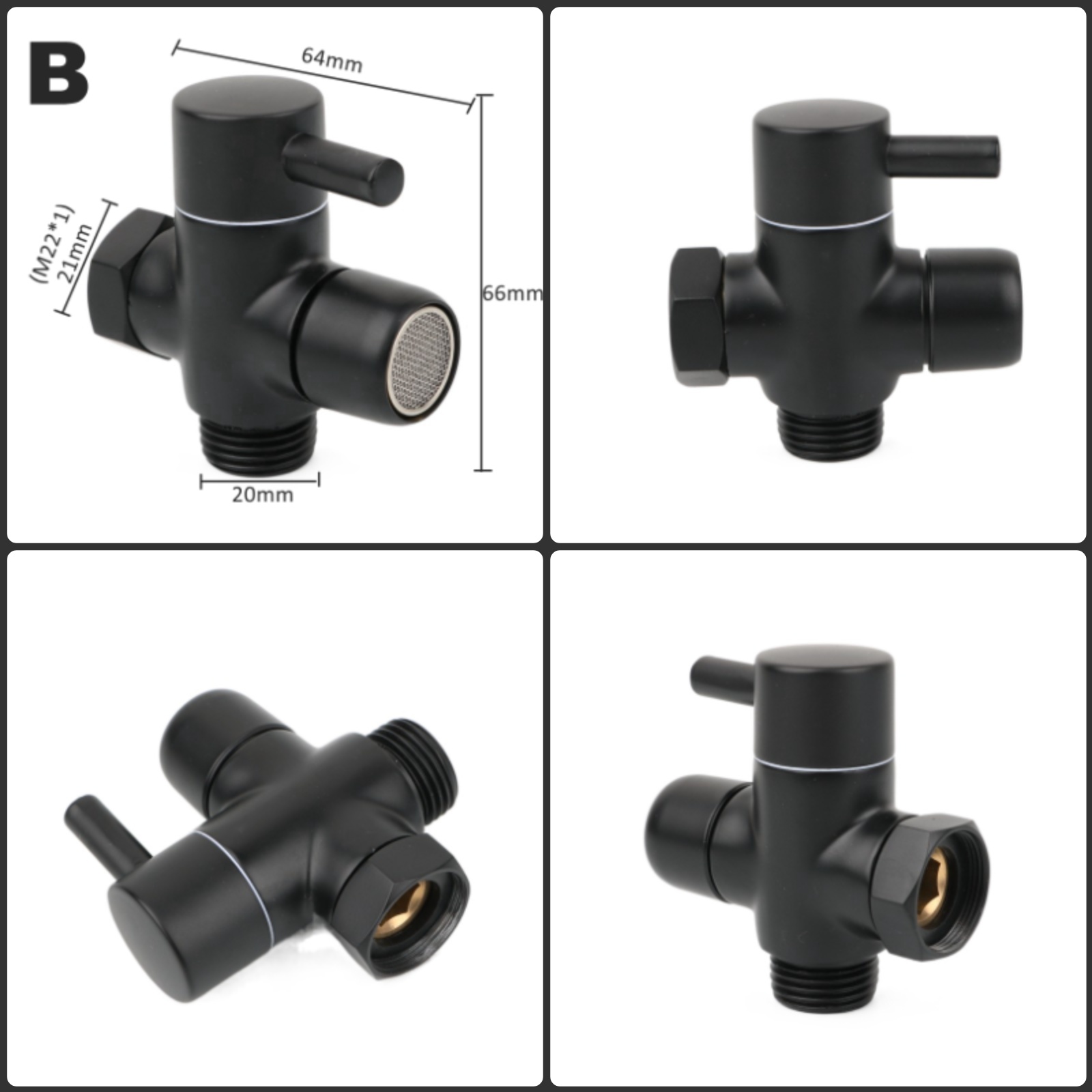 Black Brass Shower Arm Adapter - Home Kitchen Bathroom Marketing 评论和价格
