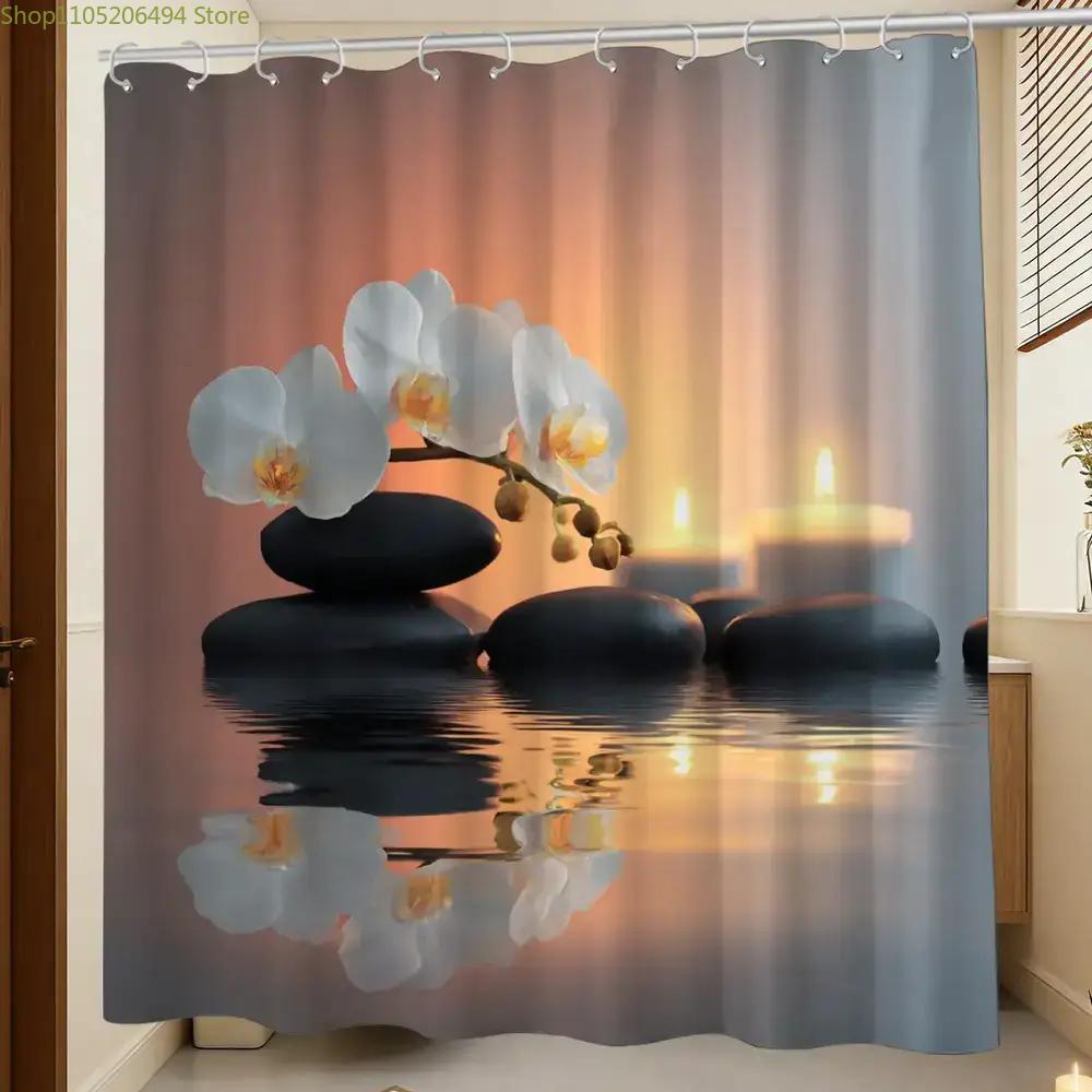 Zen Orchid and Stones Shower C - Home Bathroom Spa Ideas 评论和价格