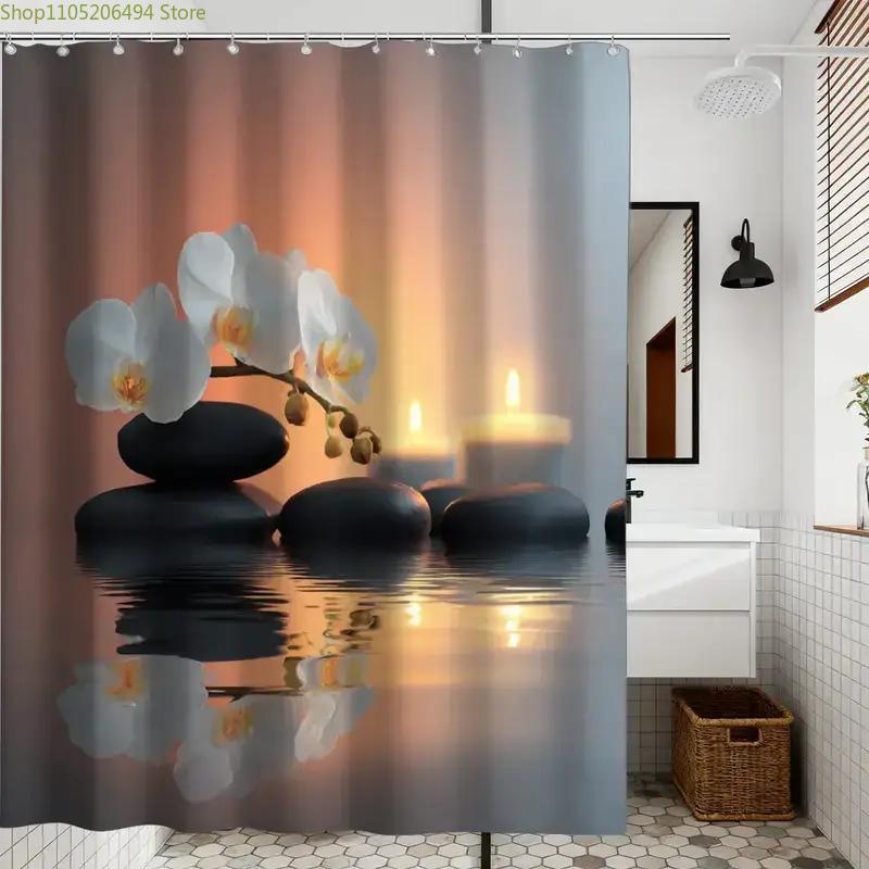 Zen Orchid and Stones Shower C - Home Bathroom Spa Ideas 评论和价格