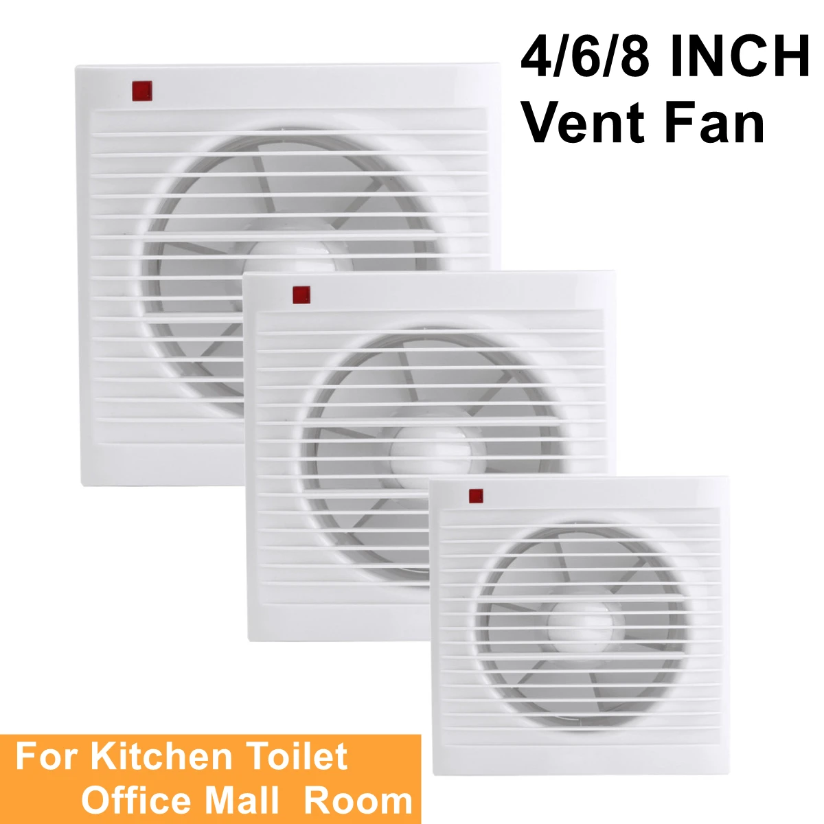 4 Inch 6 Inch 8 Inch 220V Mute - Home Bathroom Fan 评论和价格